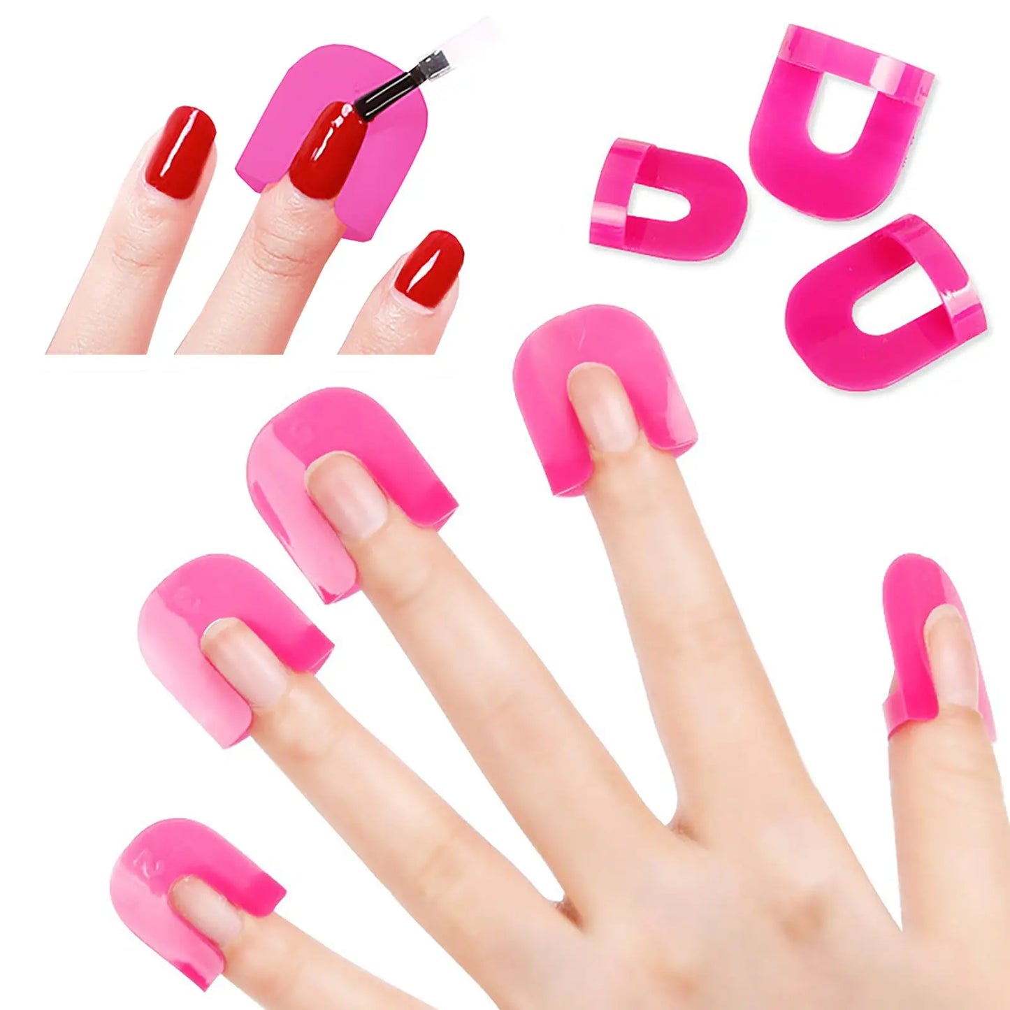 Nail Polish Protector 26-Pack - U-Shaped Guards for Clean Manicures