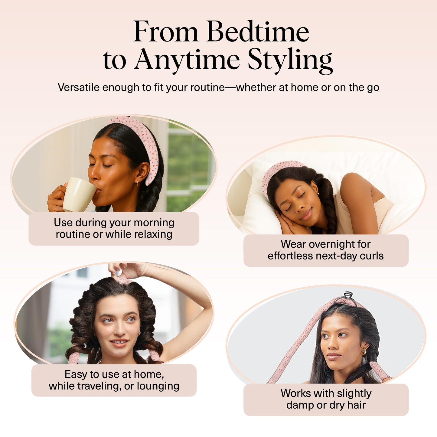 Kitsch Heatless Curling Set - Overnight Curls with Satin Hair Curler & Scrunchies