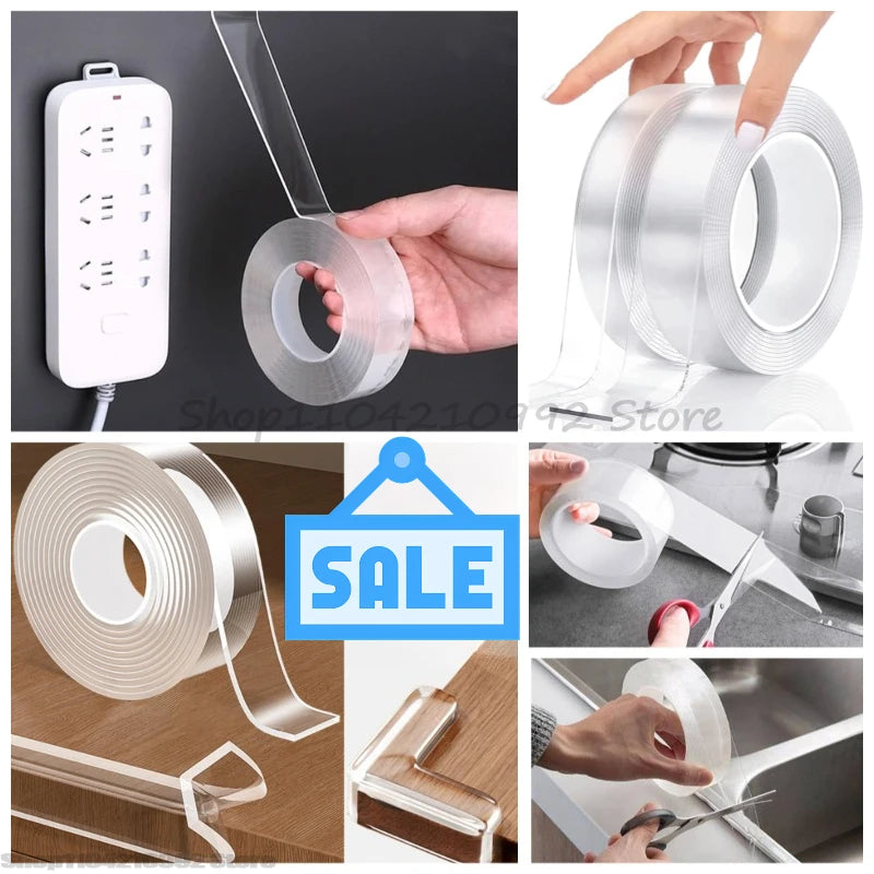 SEAMETAL Double-Sided Adhesive Tape - Washable Reusable No-Trace Sticker