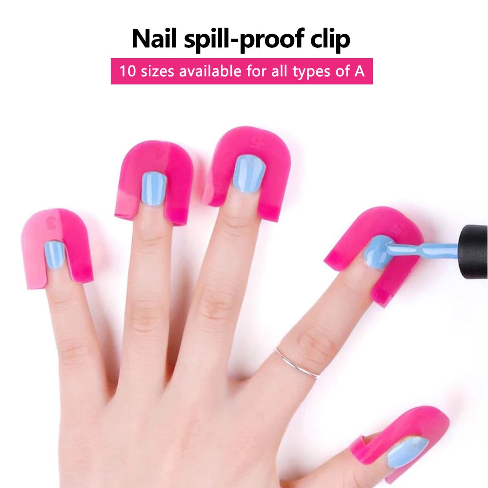 Nail Polish Protector 26-Pack - U-Shaped Guards for Clean Manicures