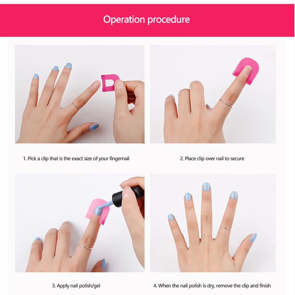 Nail Polish Protector 26-Pack - U-Shaped Guards for Clean Manicures