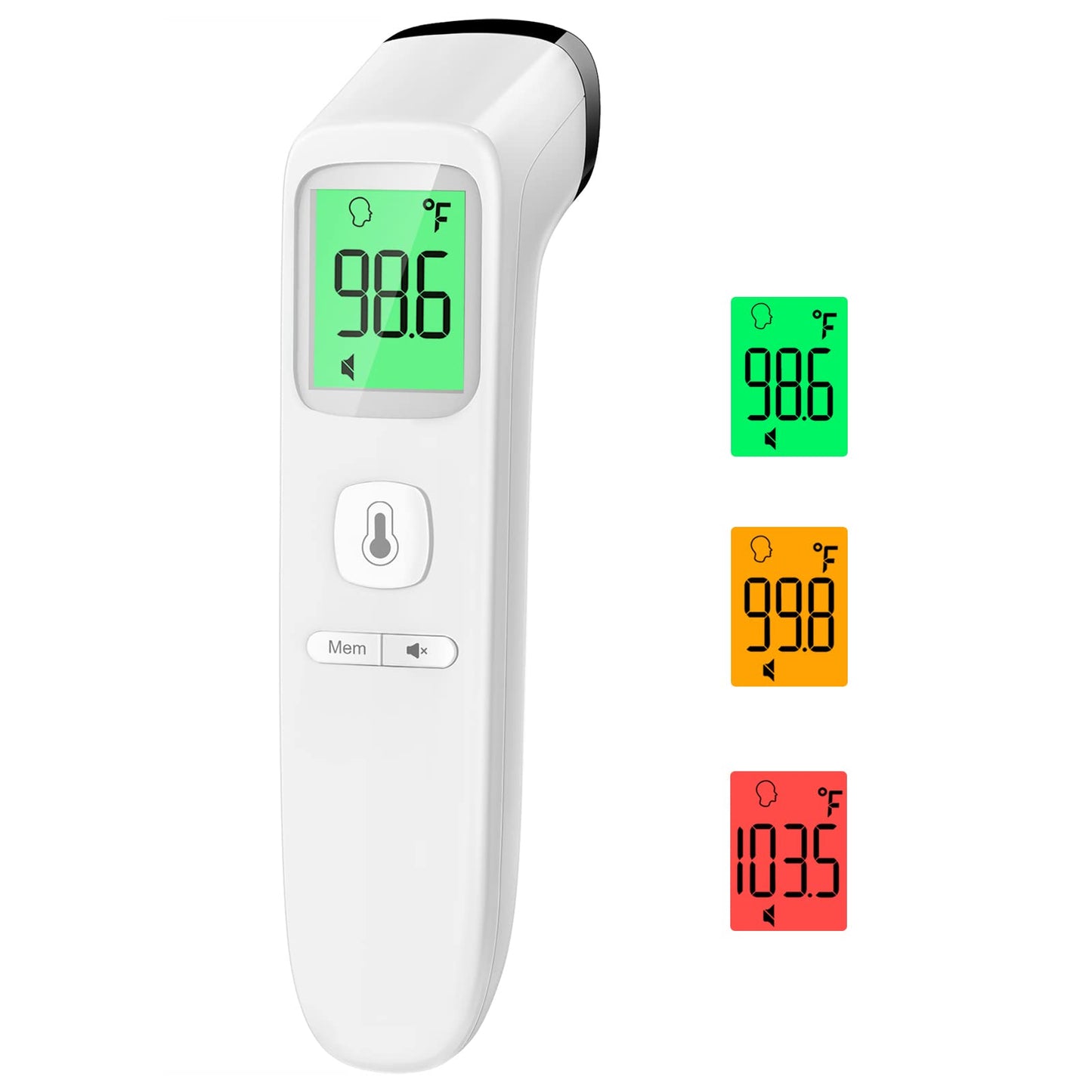 No-Touch Infrared Thermometer - 2-in-1 Forehead & Object Mode with Fever Alarm