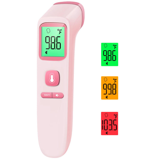 No-Touch Infrared Thermometer - 2-in-1 Forehead & Object Mode with Fever Alarm