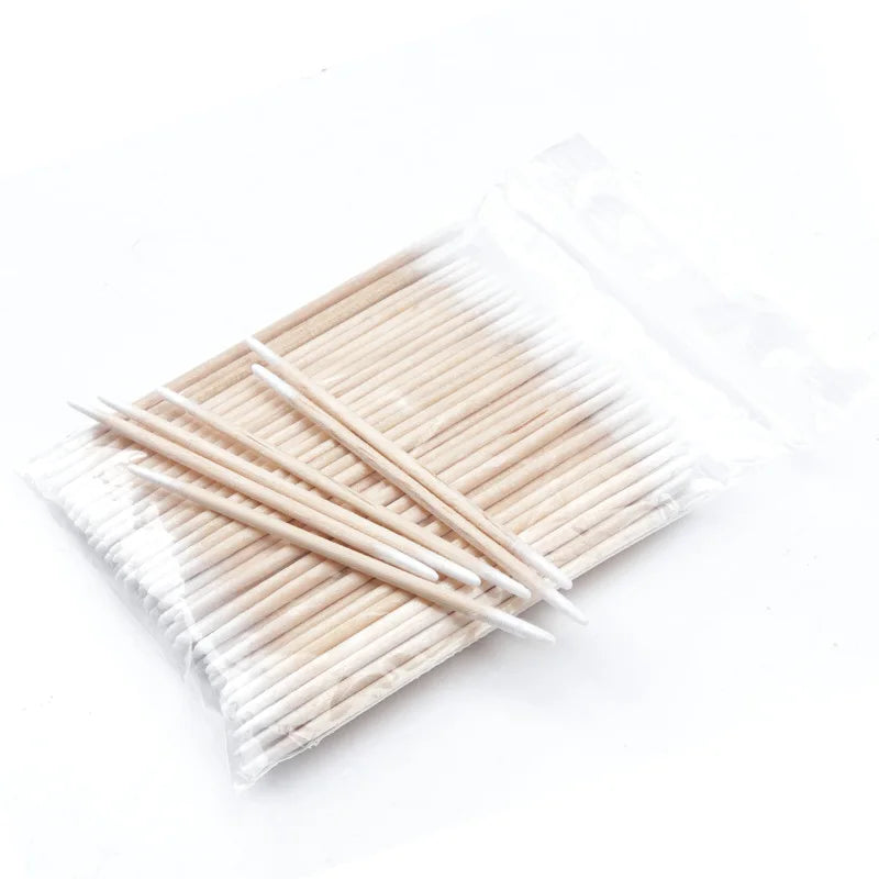 Cotton Swabs 300/500 Pack - Double-Tipped Wood Stick Applicators