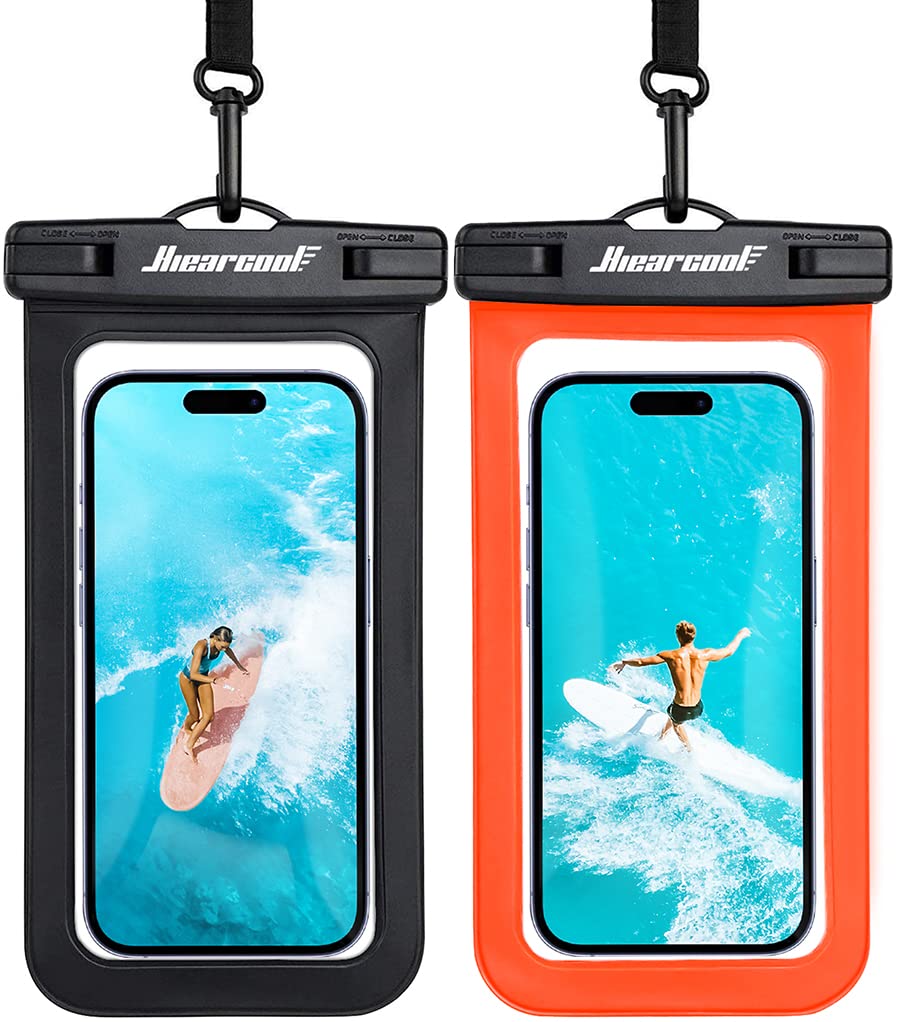 Waterproof Phone Pouch 2-Pack - IPX8 Dry Bag for iPhone & Android (8.3")