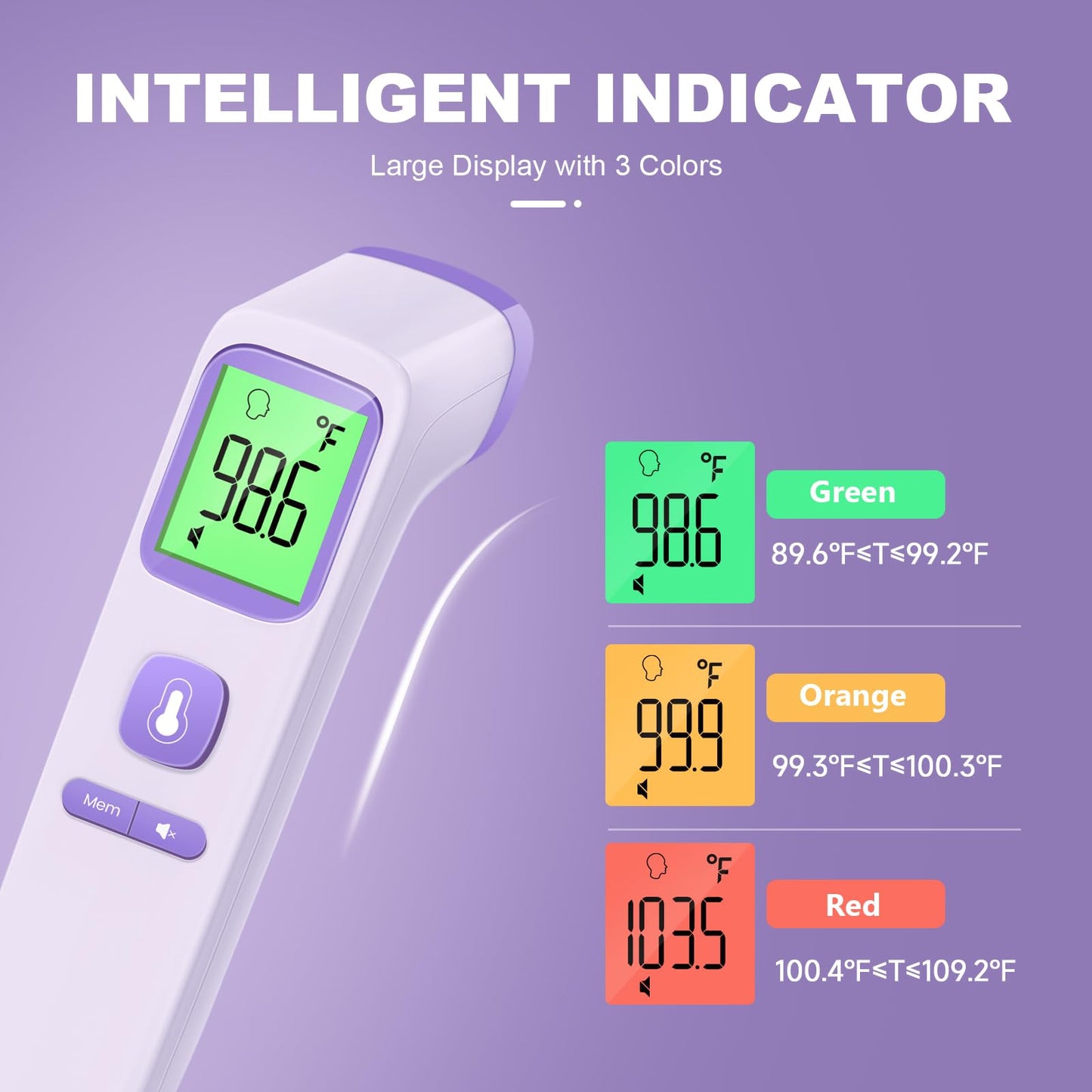 No-Touch Infrared Thermometer - 2-in-1 Forehead & Object Mode with Fever Alarm