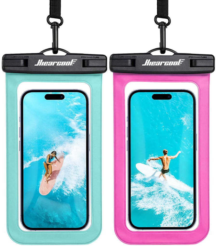 Waterproof Phone Pouch 2-Pack - IPX8 Dry Bag for iPhone & Android (8.3")