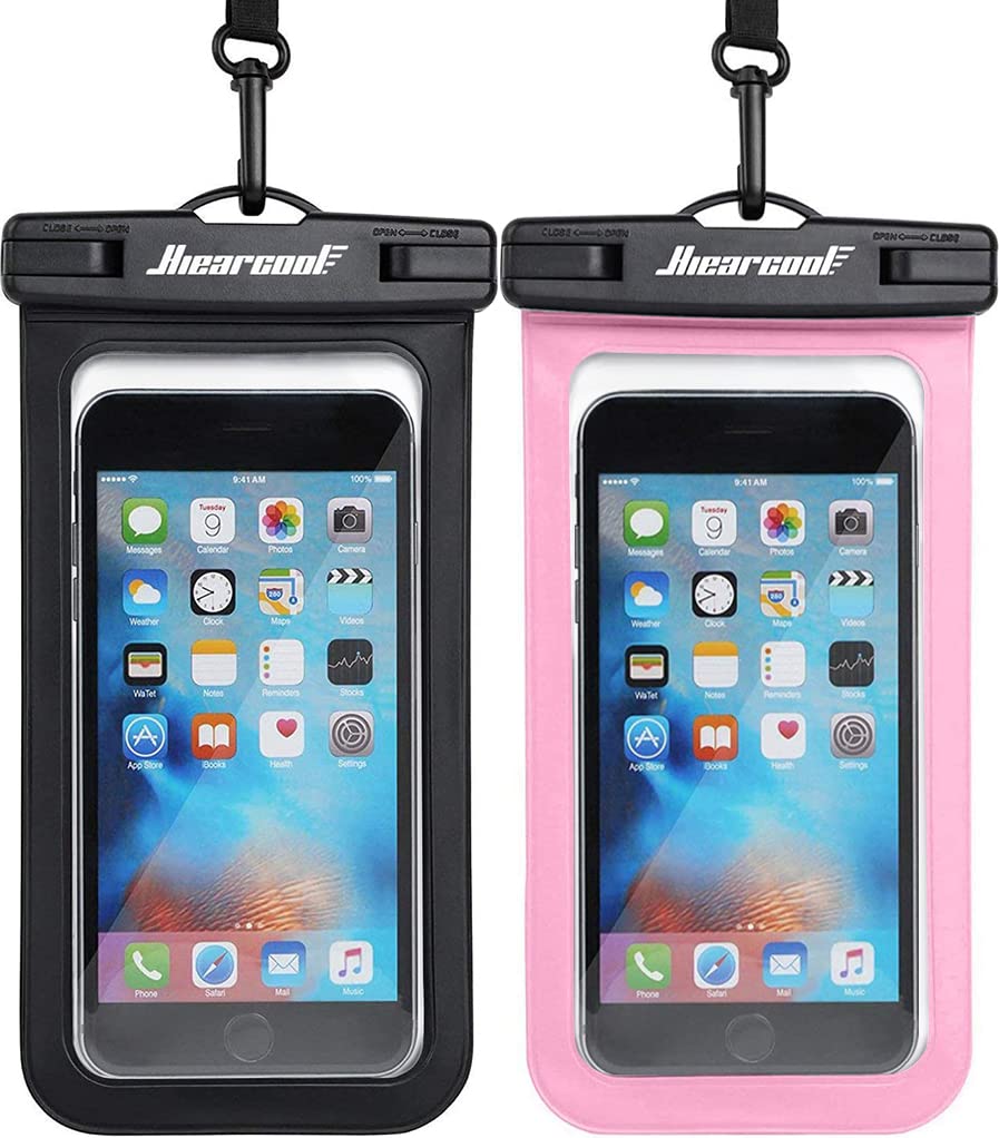Waterproof Phone Pouch 2-Pack - IPX8 Dry Bag for iPhone & Android (8.3")