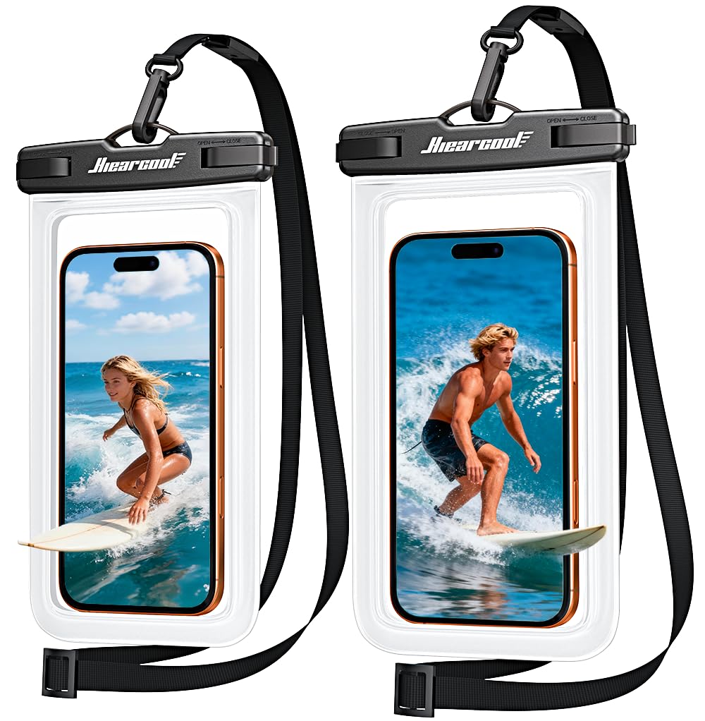 Waterproof Phone Pouch 2-Pack - IPX8 Dry Bag for iPhone & Android (8.3")