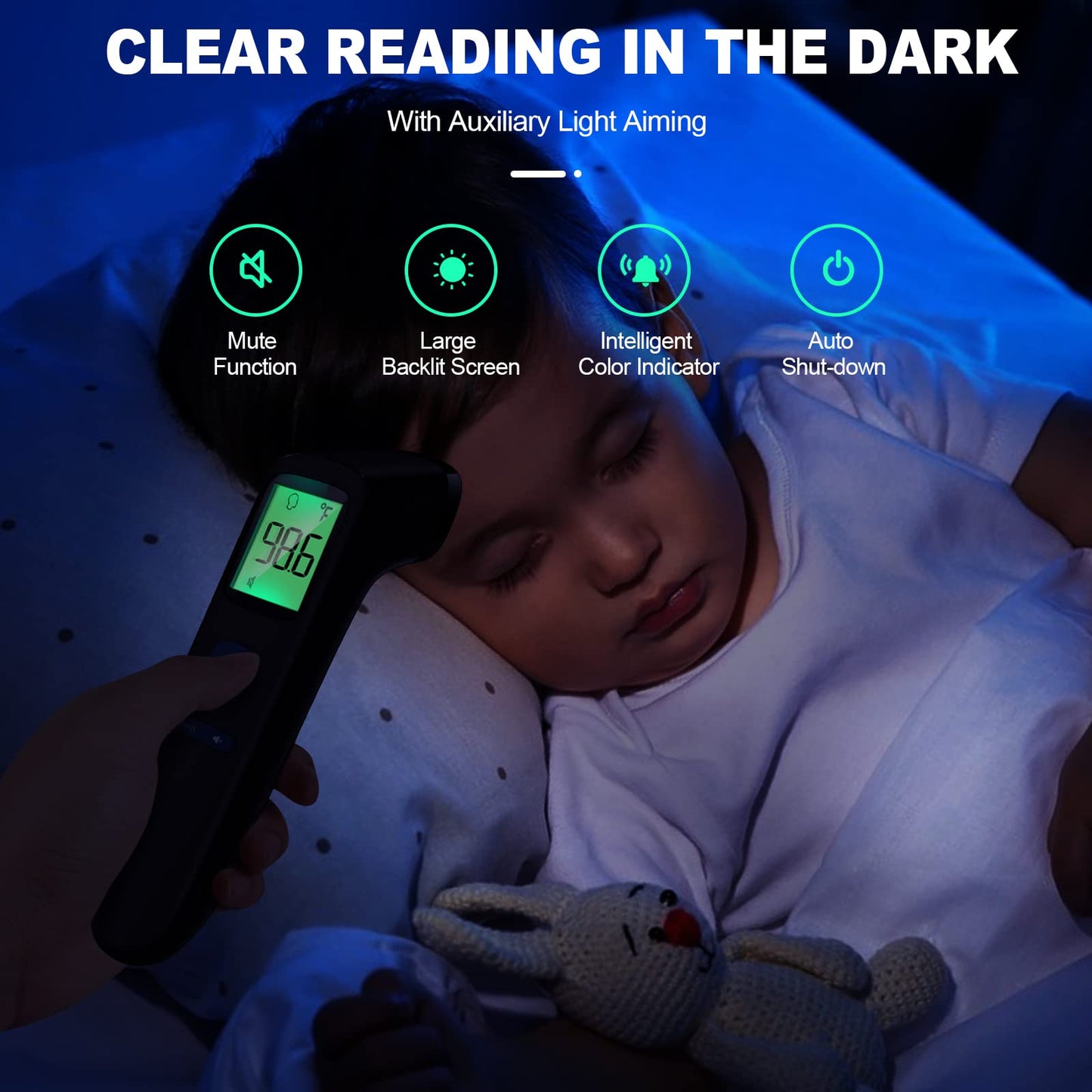 No-Touch Infrared Thermometer - 2-in-1 Forehead & Object Mode with Fever Alarm