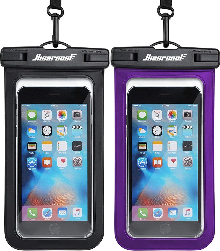 Waterproof Phone Pouch 2-Pack - IPX8 Dry Bag for iPhone & Android (8.3")