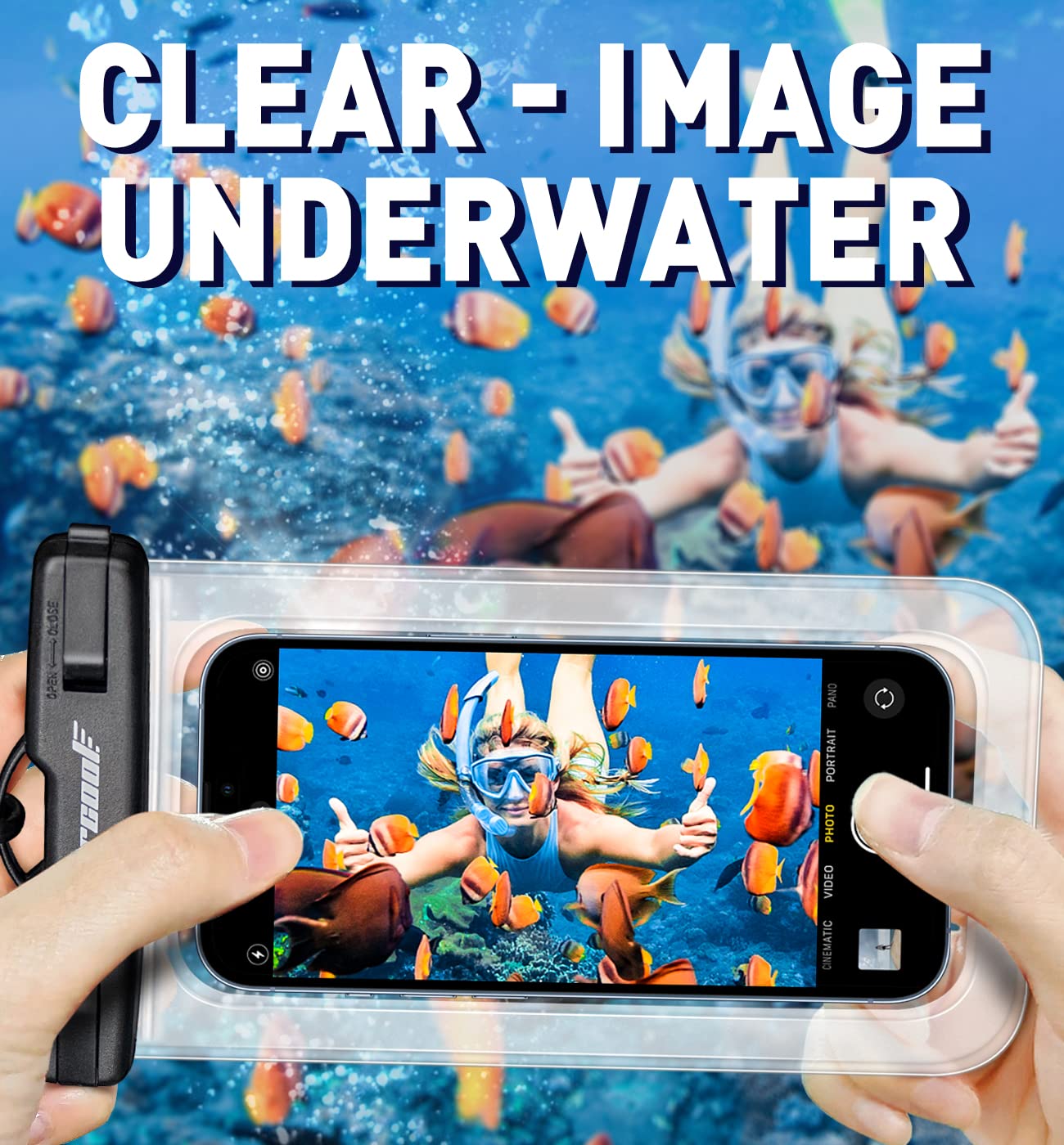 Waterproof Phone Pouch 2-Pack - IPX8 Dry Bag for iPhone & Android (8.3")