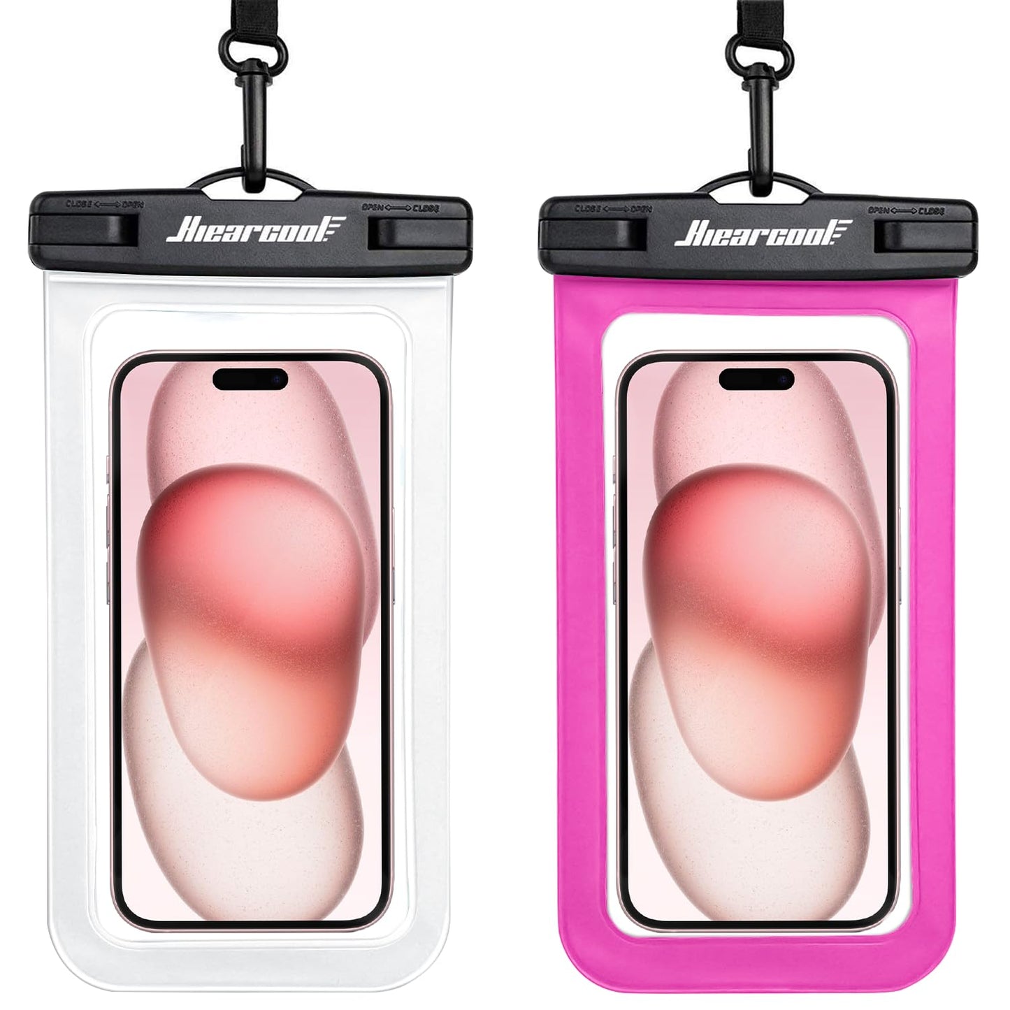 Waterproof Phone Pouch 2-Pack - IPX8 Dry Bag for iPhone & Android (8.3")