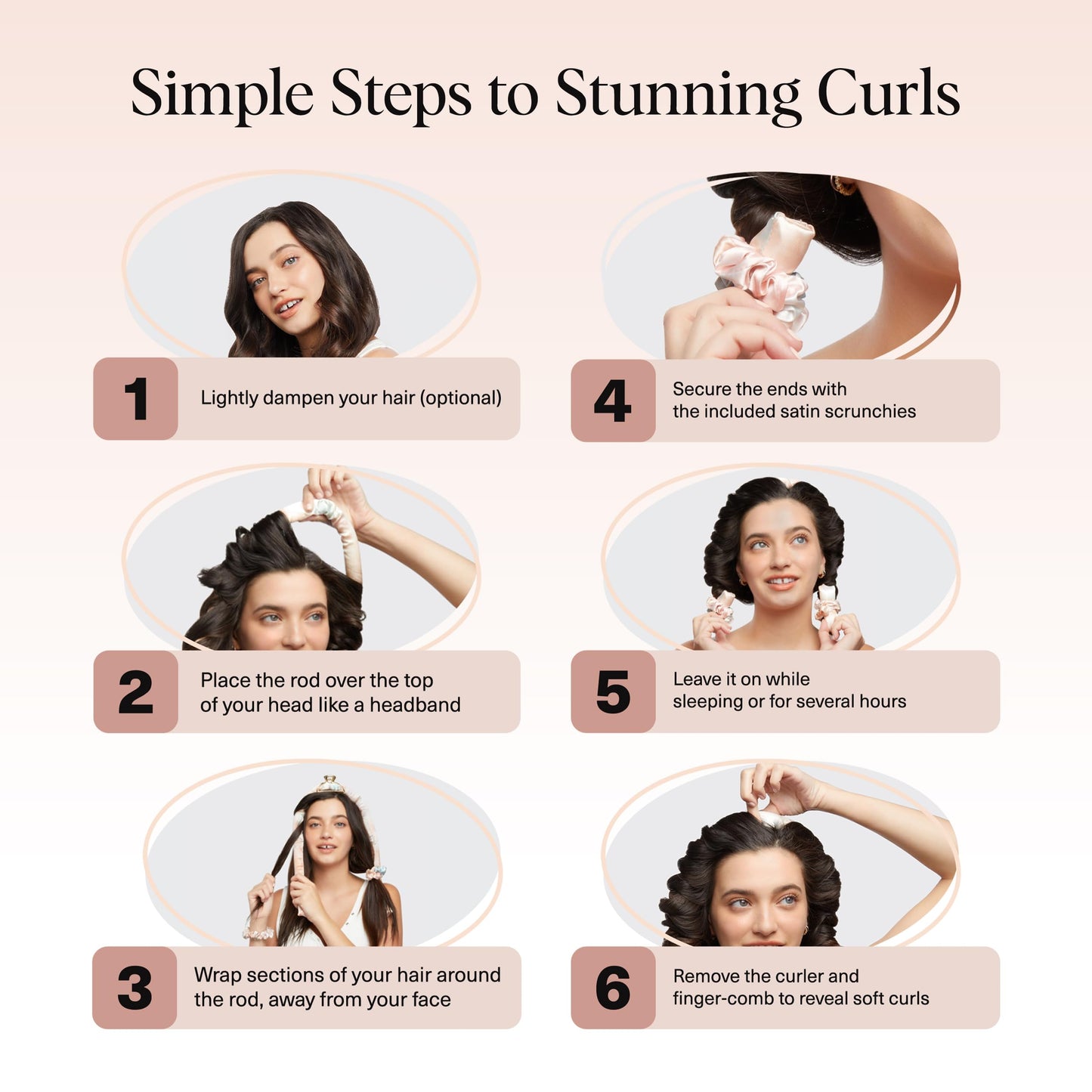 Kitsch Heatless Curling Set - Overnight Curls with Satin Hair Curler & Scrunchies