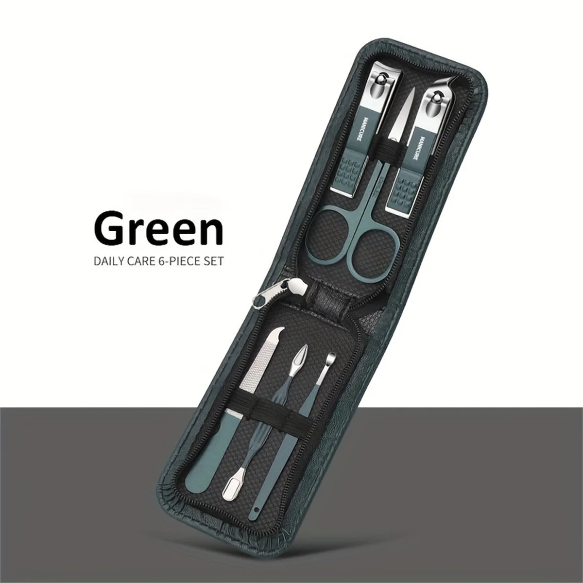 6-Piece Nail Care & Grooming Set - Stainless Steel Scissors, Clippers & Ear Pick