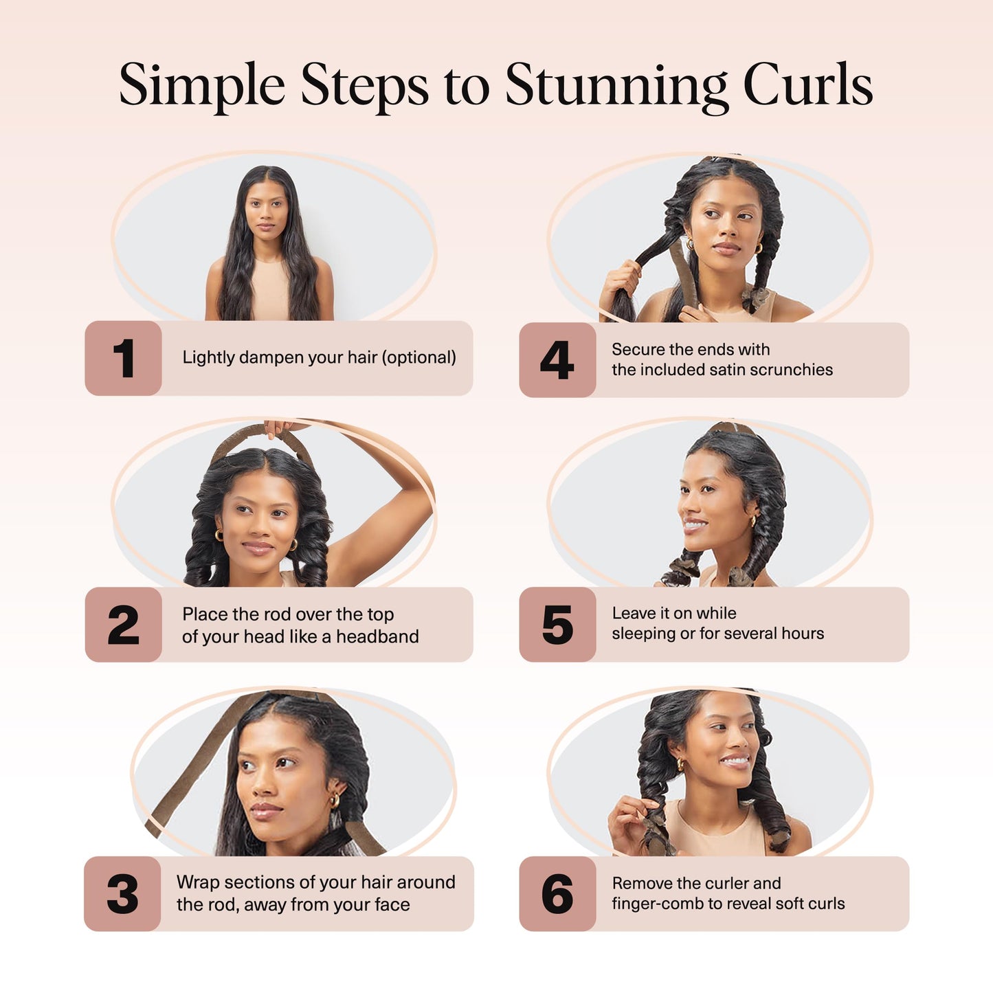 Kitsch Heatless Curling Set - Overnight Curls with Satin Hair Curler & Scrunchies
