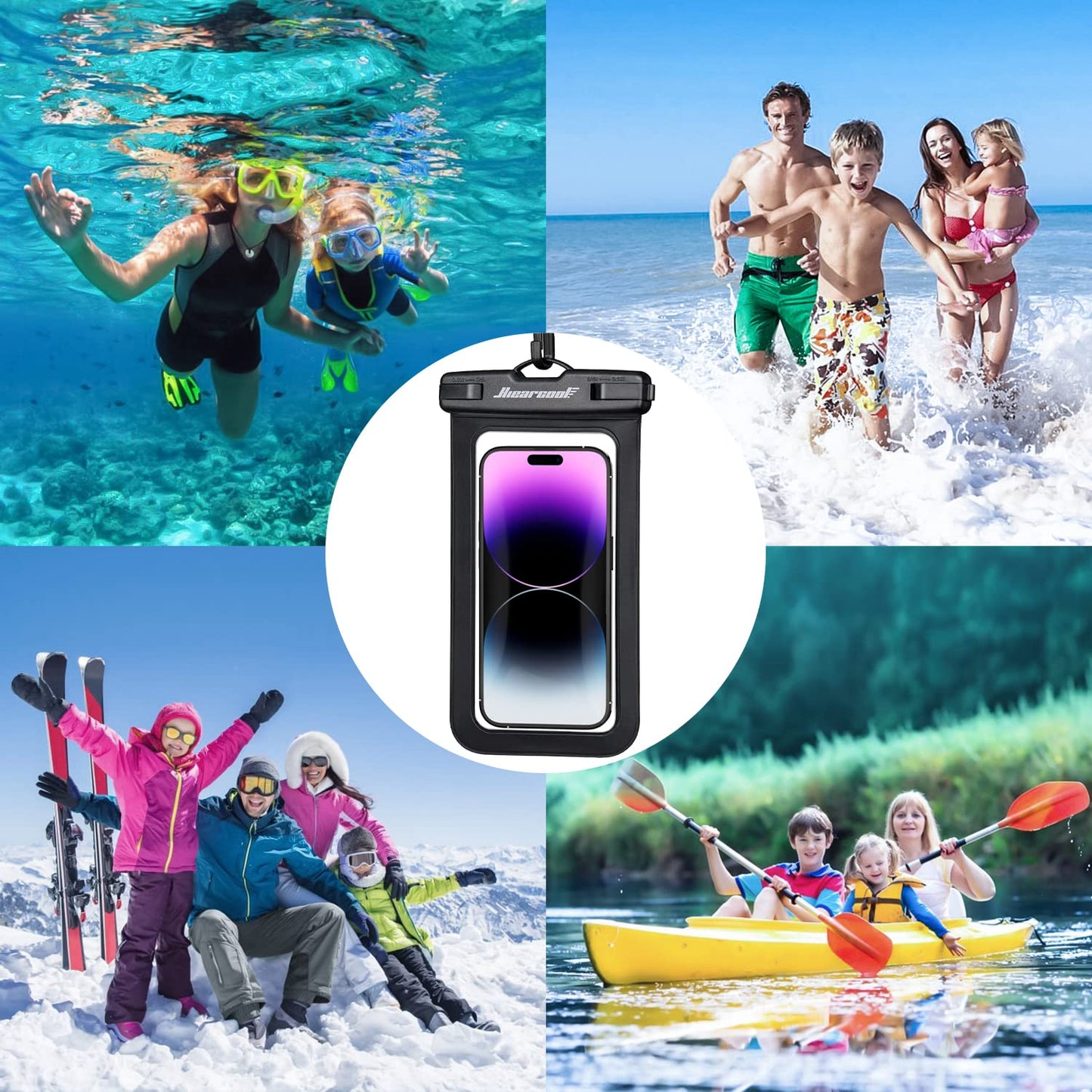 Waterproof Phone Pouch 2-Pack - IPX8 Dry Bag for iPhone & Android (8.3")