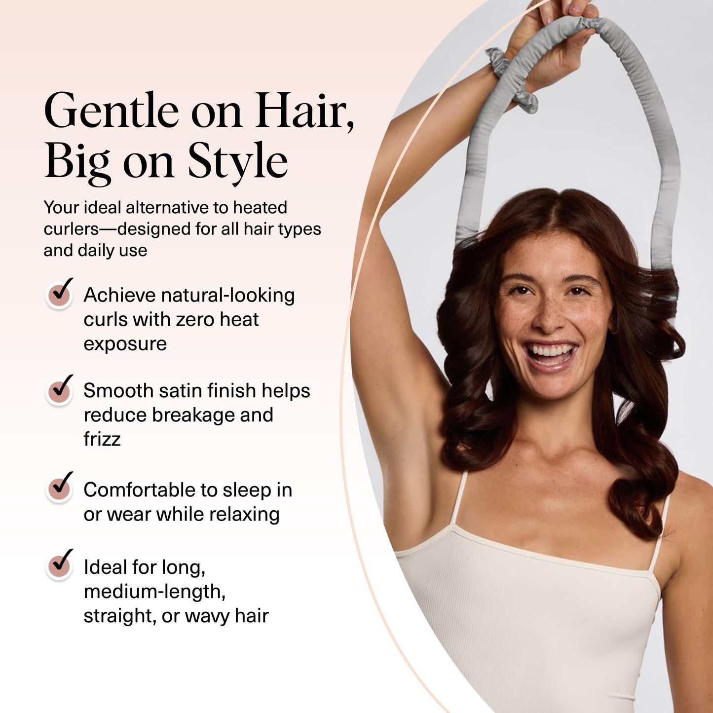 Kitsch Heatless Curling Set - Overnight Curls with Satin Hair Curler & Scrunchies