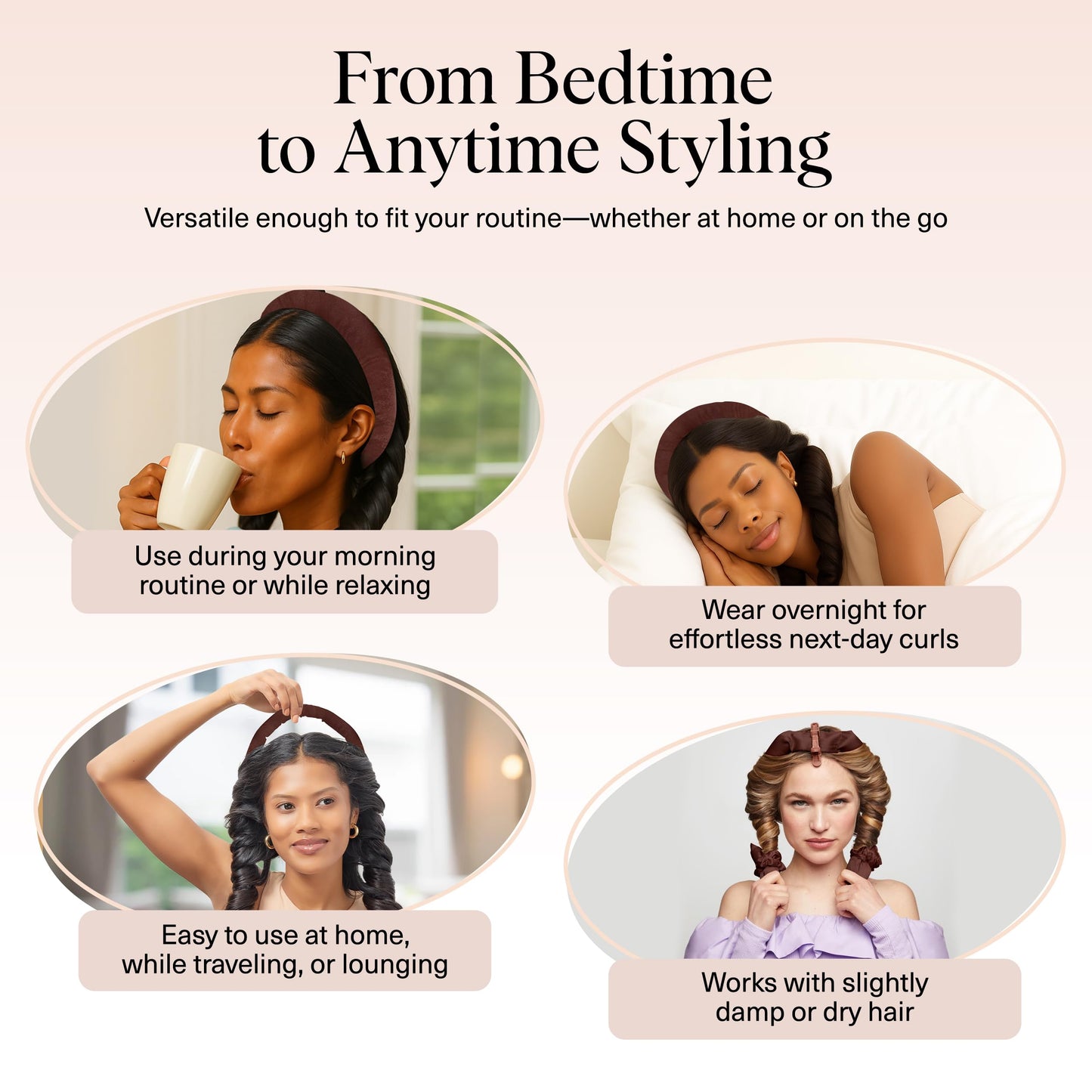 Kitsch Heatless Curling Set - Overnight Curls with Satin Hair Curler & Scrunchies