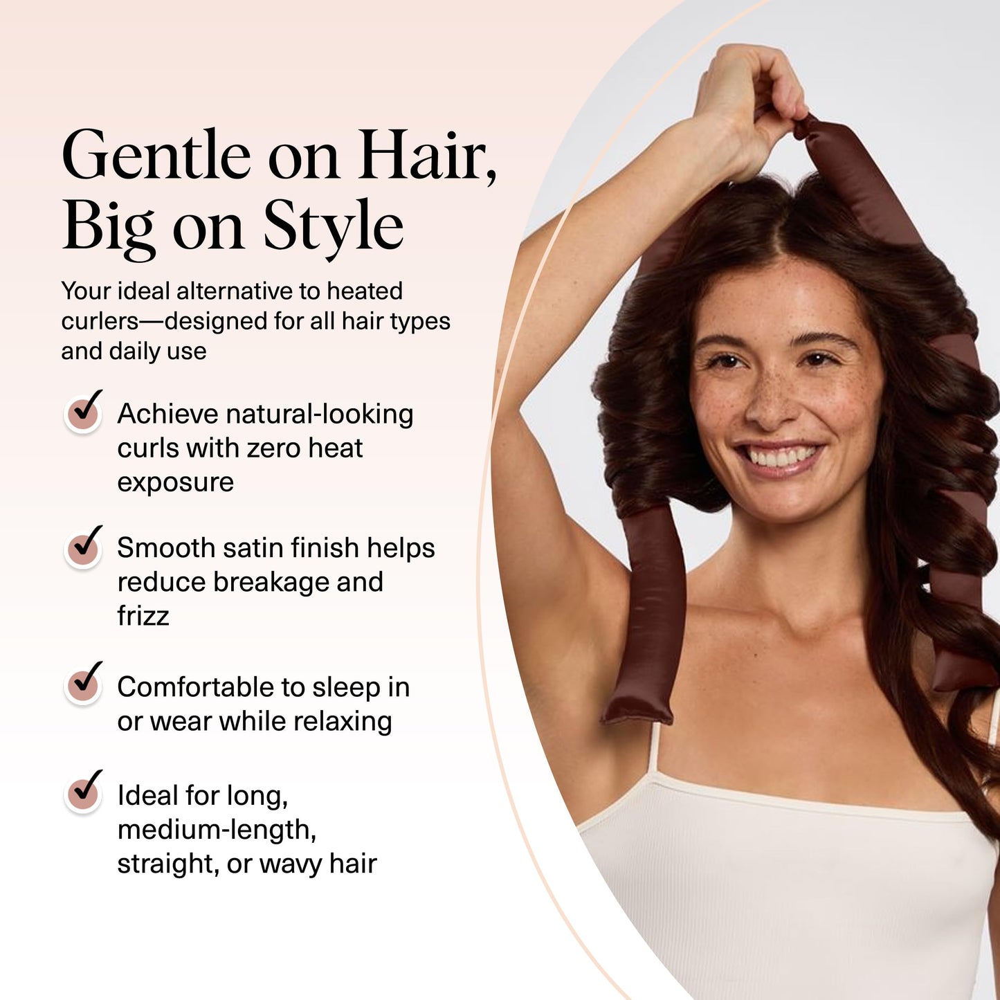 Kitsch Heatless Curling Set - Overnight Curls with Satin Hair Curler & Scrunchies