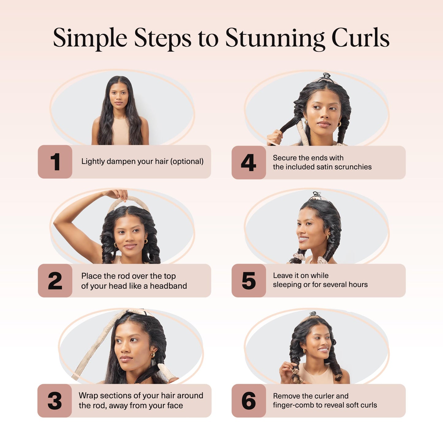 Kitsch Heatless Curling Set - Overnight Curls with Satin Hair Curler & Scrunchies