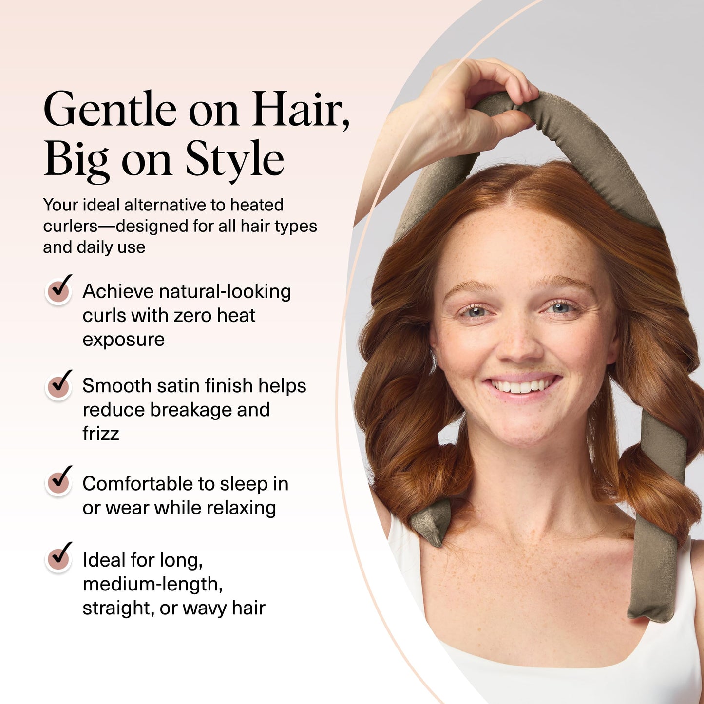 Kitsch Heatless Curling Set - Overnight Curls with Satin Hair Curler & Scrunchies