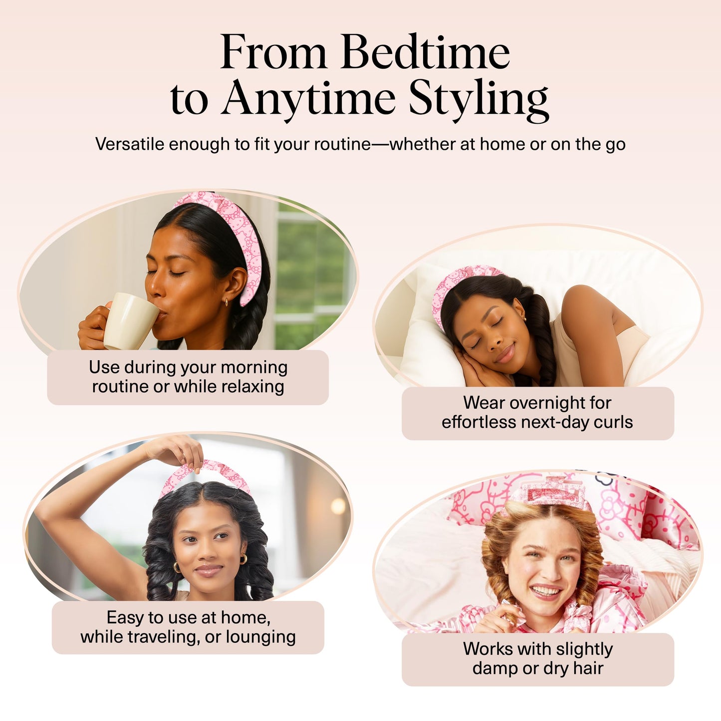 Kitsch Heatless Curling Set - Overnight Curls with Satin Hair Curler & Scrunchies