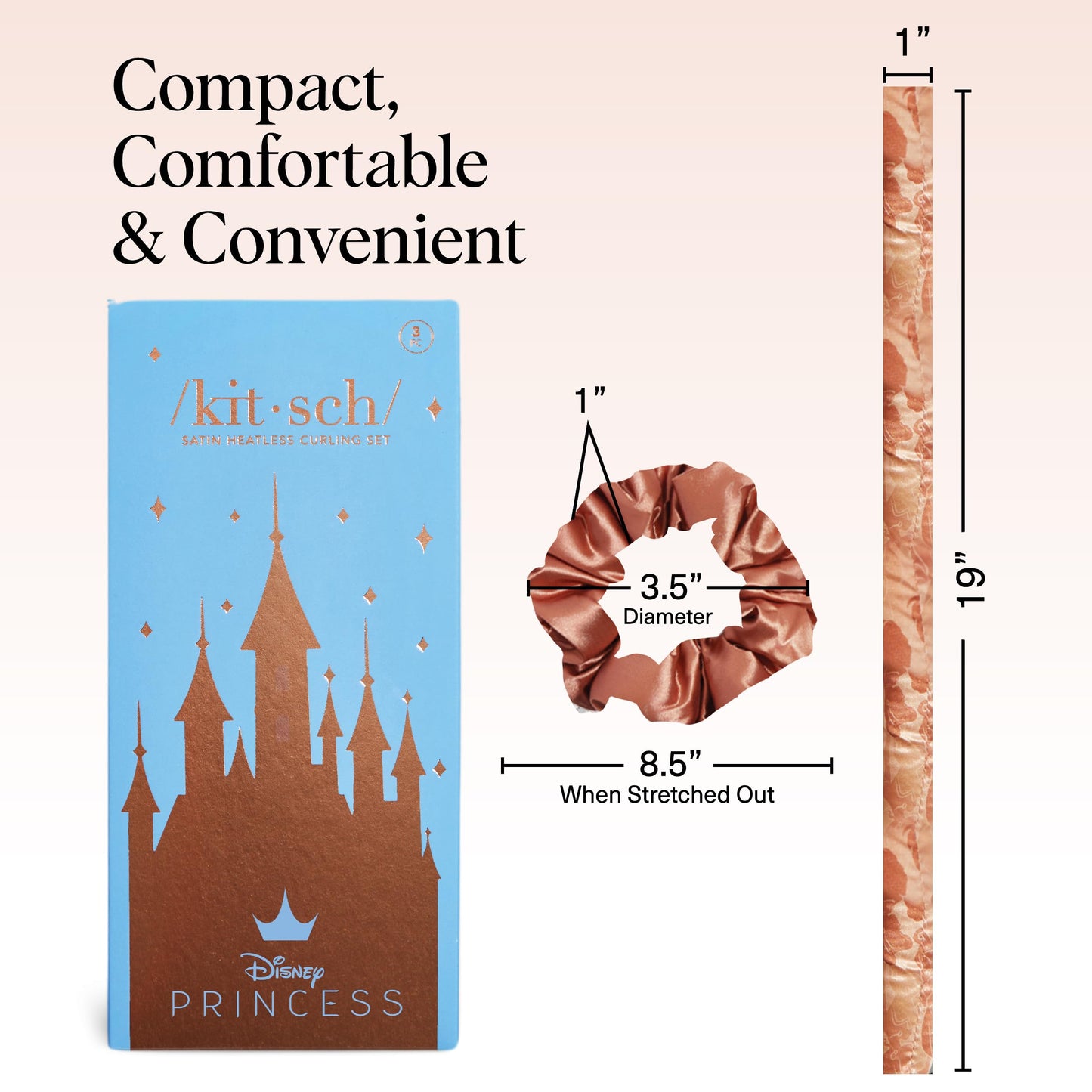 Kitsch Heatless Curling Set - Overnight Curls with Satin Hair Curler & Scrunchies