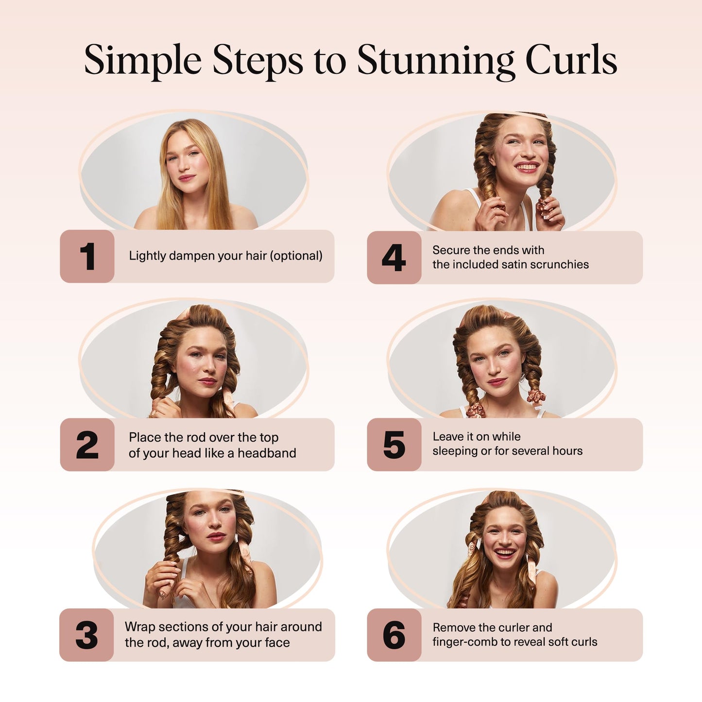 Kitsch Heatless Curling Set - Overnight Curls with Satin Hair Curler & Scrunchies