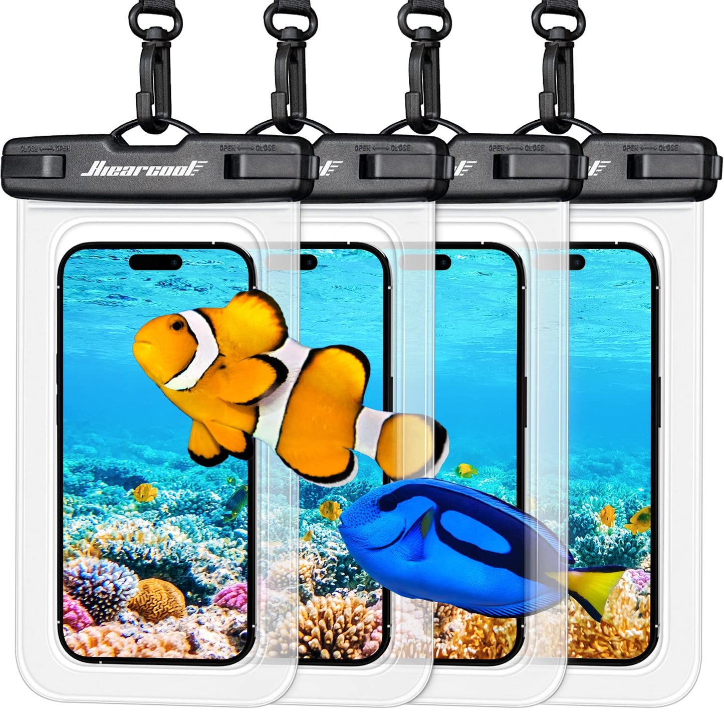 Waterproof Phone Pouch 2-Pack - IPX8 Dry Bag for iPhone & Android (8.3")
