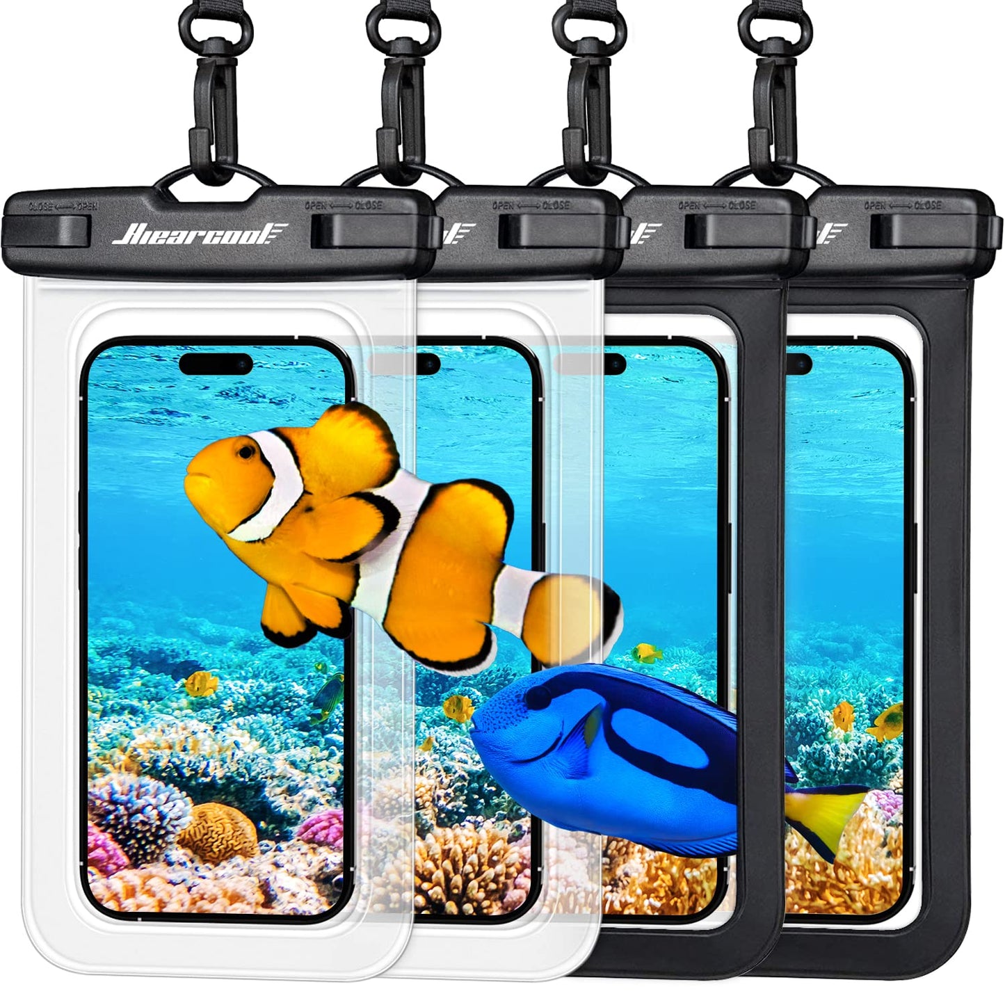 Waterproof Phone Pouch 2-Pack - IPX8 Dry Bag for iPhone & Android (8.3")