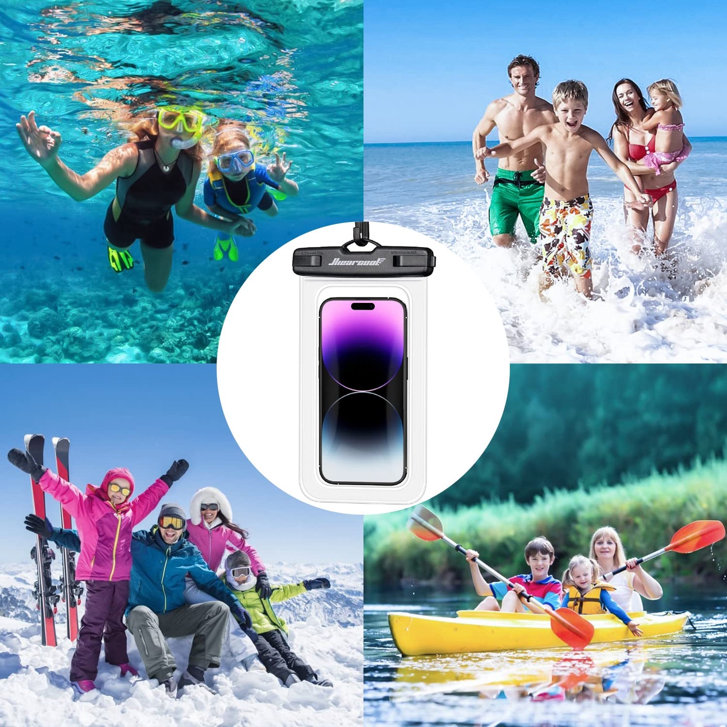 Waterproof Phone Pouch 2-Pack - IPX8 Dry Bag for iPhone & Android (8.3")