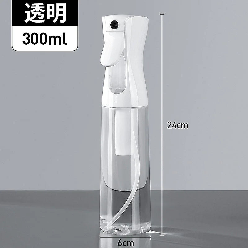Continuous Mist Water Spray Bottle - Refillable Hair Salon Sprayer (200/300/500ml)