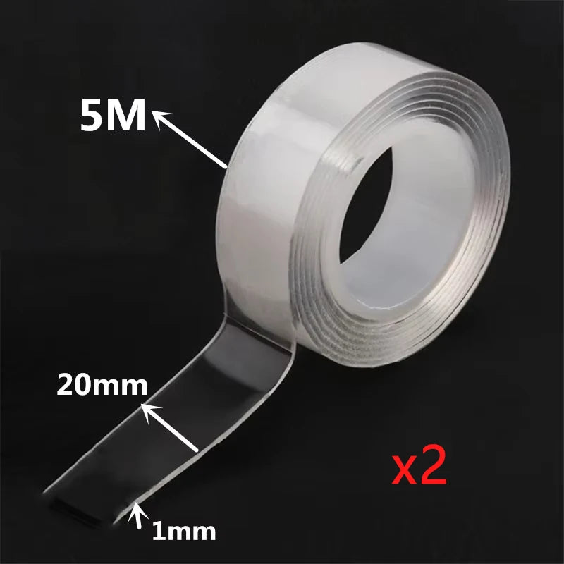 Nano Double-Sided Tape - Reusable Waterproof Adhesive (1m/2m/3m/5m)