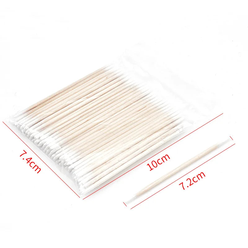 Cotton Swabs 300/500 Pack - Double-Tipped Wood Stick Applicators