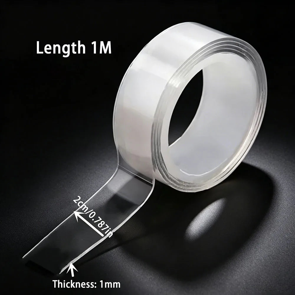 Super Strong Nano Double Sided Adhesive Tape Waterproof Transparent Traceless Tape  Reusable Decorative Office Tape Home Tools