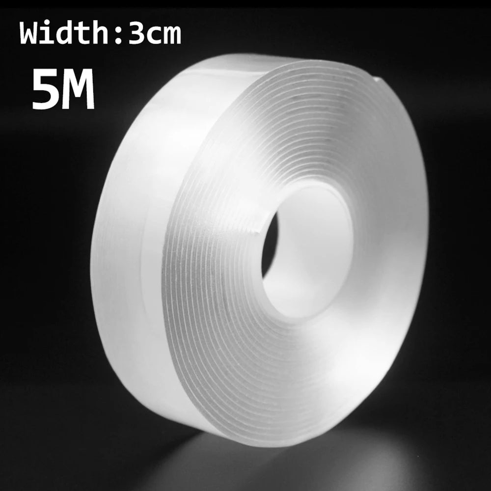 SEAMETAL Double-Sided Adhesive Tape - Washable Reusable No-Trace Sticker