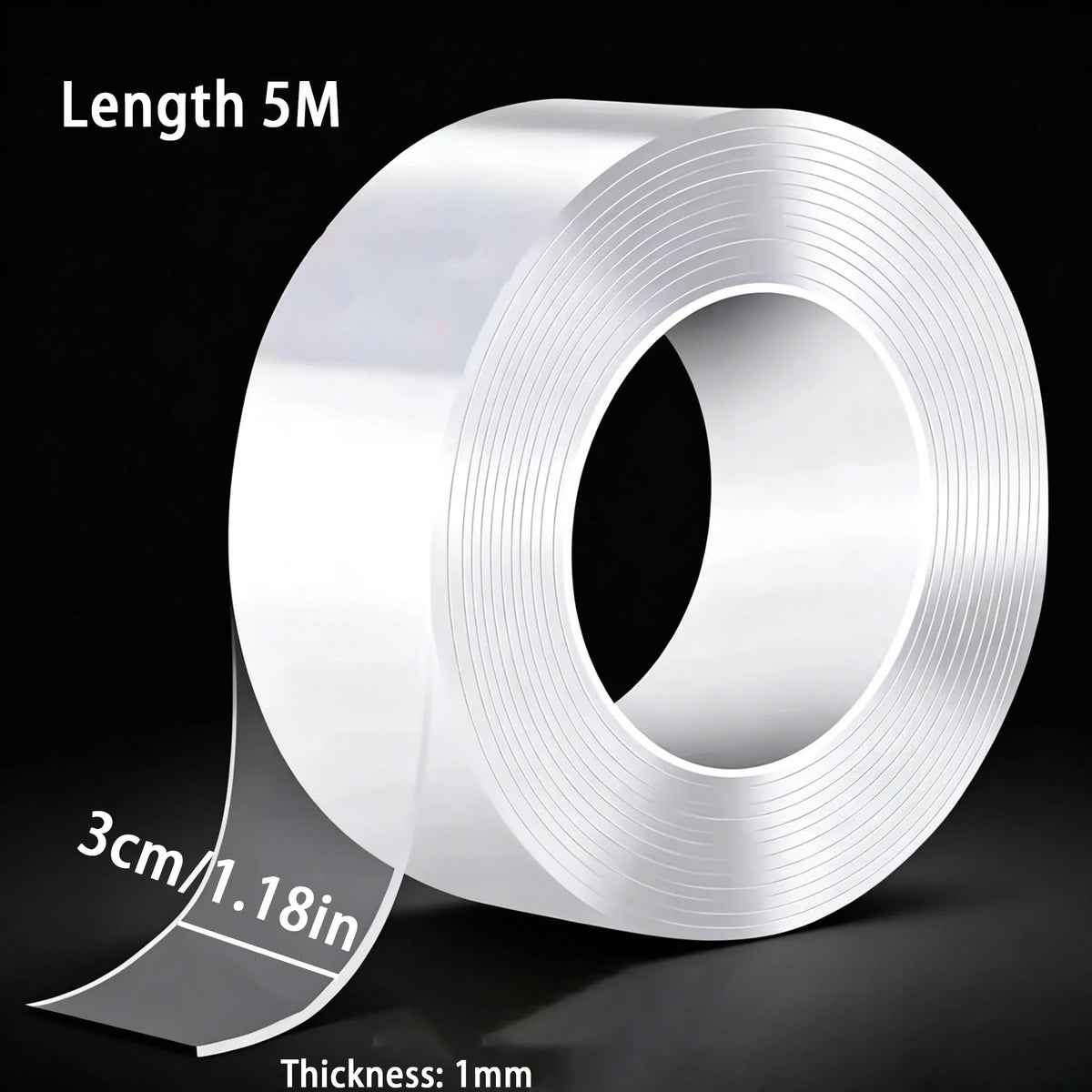 Super Strong Nano Double Sided Adhesive Tape Waterproof Transparent Traceless Tape  Reusable Decorative Office Tape Home Tools